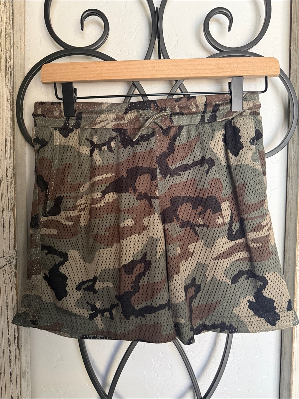 RSQ | Boy’s Camouflage Mesh Shorts | Olive | Size XL